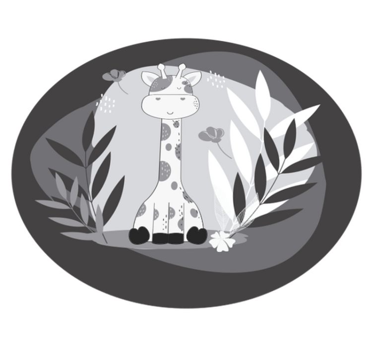 Thema giraffe kinderkamer vinyl tapijt baby - TenStickers