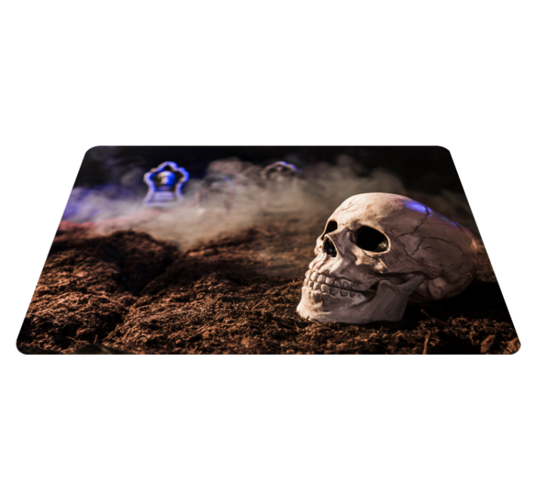Griezelige schedel vinyl tapijt Halloween - TenStickers