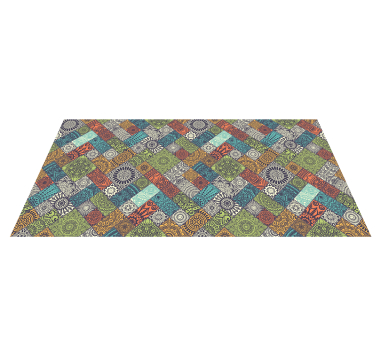 Vinyl tapijt mandala patchwork pad - TenStickers