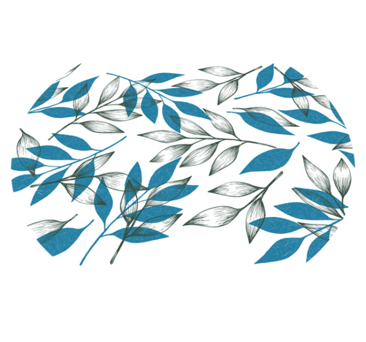 Botanische bladafdruk vinyl tapijt bloemen en planten - TenStickers