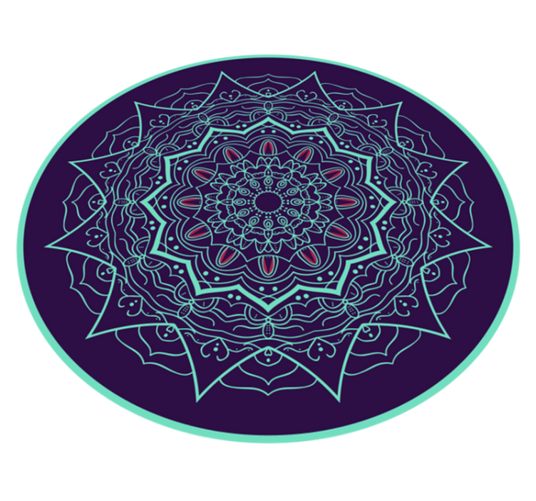 Mandala cirkel ontwerp vinyl tapijt  - TenStickers