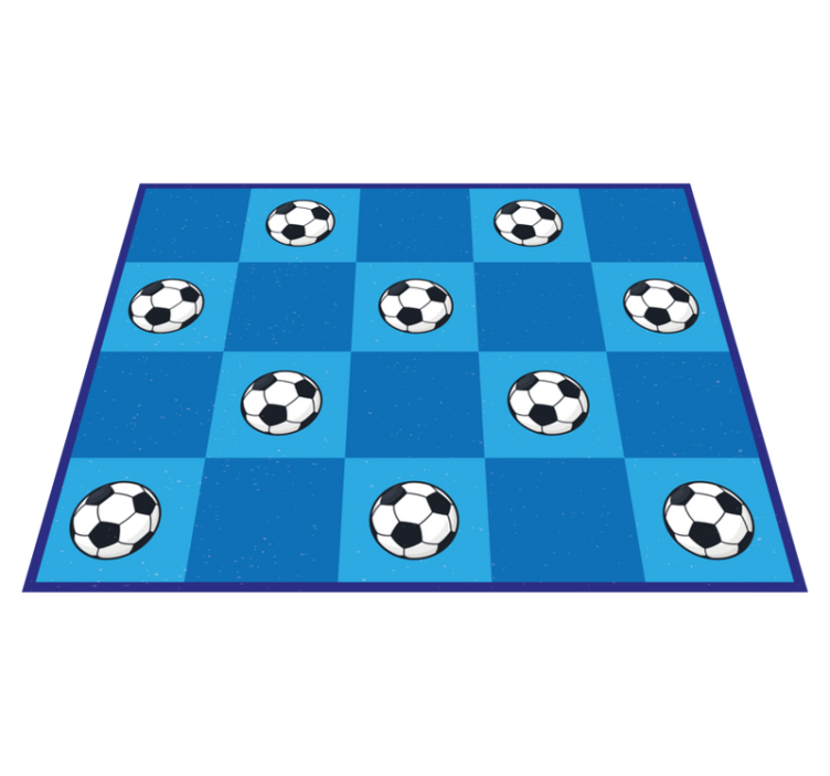 Voetbal patroon vinyl tapijt spel - TenStickers