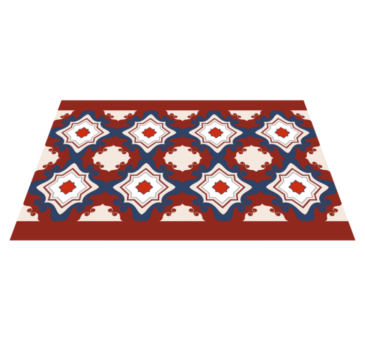 Ingewikkelde mozaïeksymmetrie vinyl tapijt tegels - TenStickers