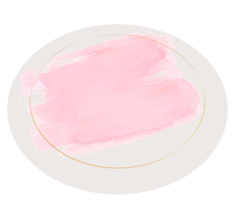 Abstracte botanische vinyl vloerkleed rond - TenStickers