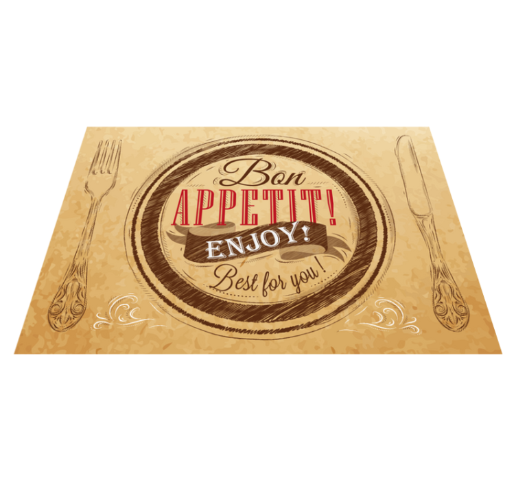 Eet smakelijk geniet ervan vinyl tapijt zinnen en teksten - TenStickers