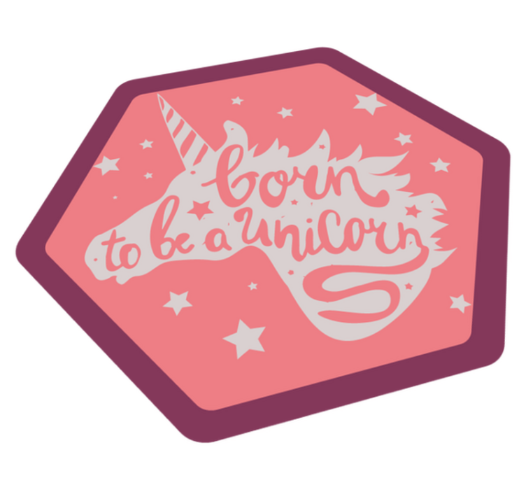 Geboren eenhoorn vinyl tapijt baby - TenStickers
