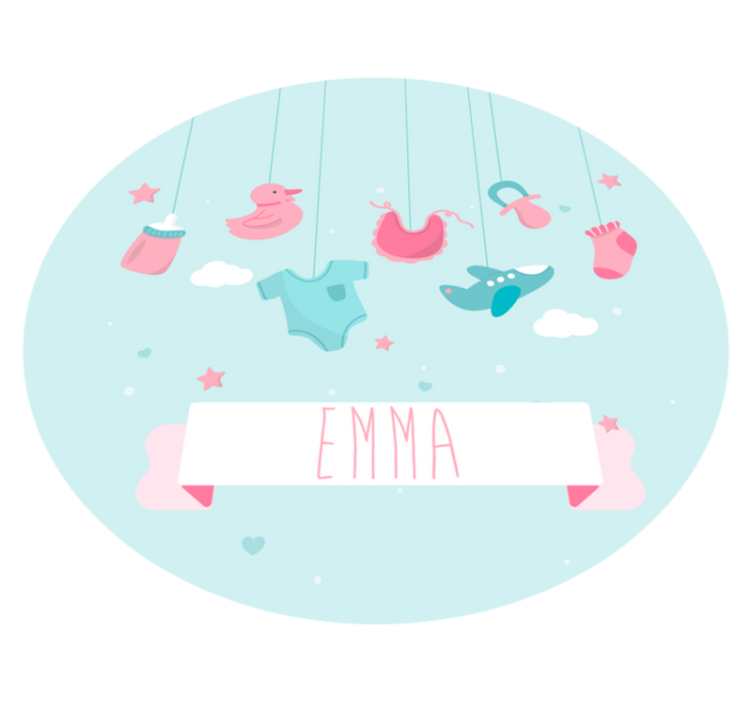 Gepersonaliseerde kinderkamer vinyl tapijt baby - TenStickers