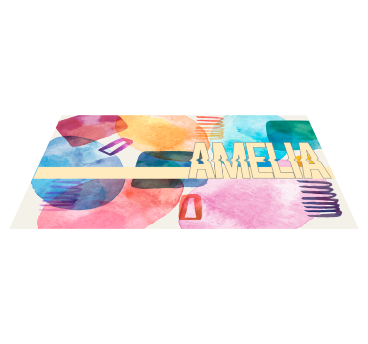 Vinyl tapijt met naam gepersonaliseerde naam - TenStickers