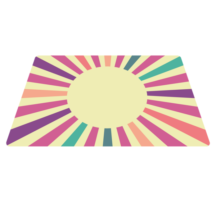 Stralend lijnenontwerp vinyl tapijt geometrisch - TenStickers