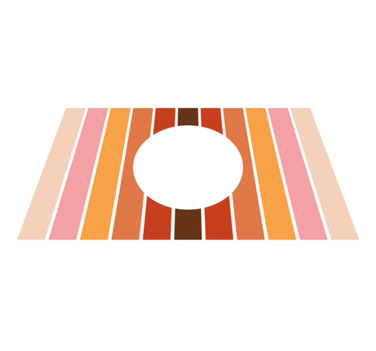 Geometrisch strepenontwerp vinyl tapijt met strepen - TenStickers