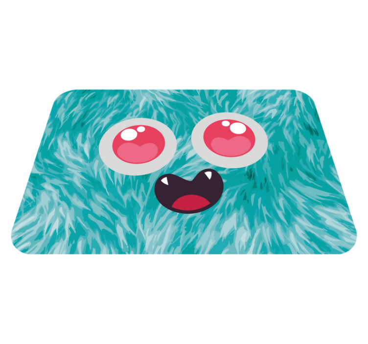 Monsterlijk gezicht vinyl tapijt voor meer kinderen - TenStickers