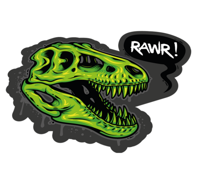 Dinosaurus afbeelding dieren vinyl tapijt - TenStickers