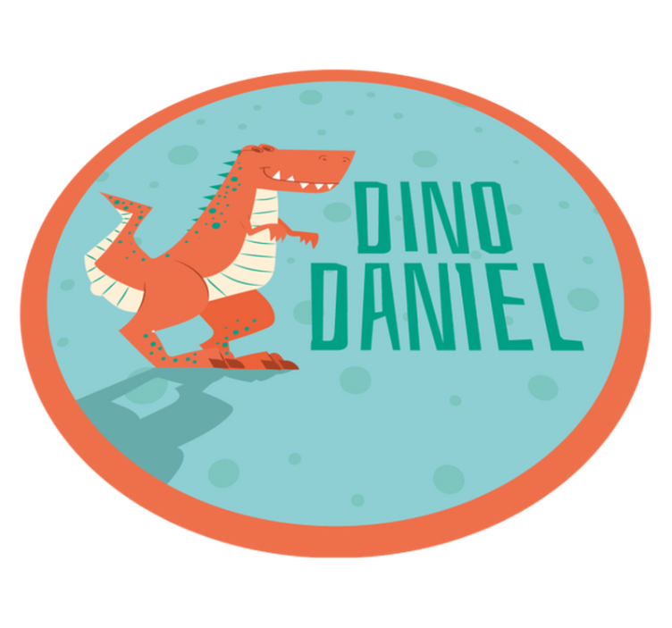 Dinosaurus aanpasbare cirkel vinyl tapijt voor meer kinderen - TenStickers
