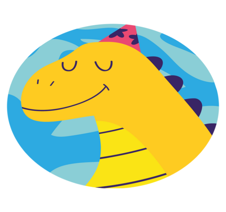 Thema dinosaurusfeest vinyl tapijt kind - TenStickers
