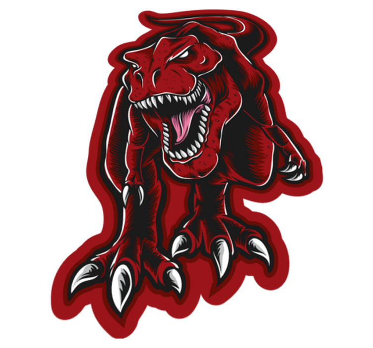 Woeste dinosaurus dieren vinyl tapijt - TenStickers