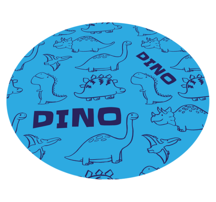 Dinosaurus thema vinyl tapijt voor meer kinderen - TenStickers