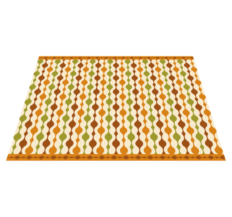 Golvende lijnen ontwerp vinyl tapijt met strepen - TenStickers