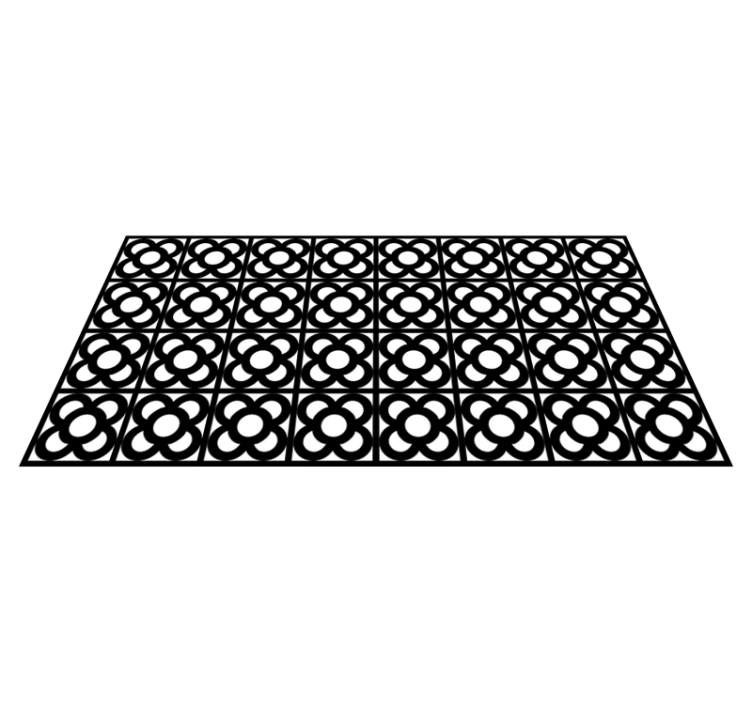 Cirkelvormige motieven vinyl tapijt geometrisch - TenStickers