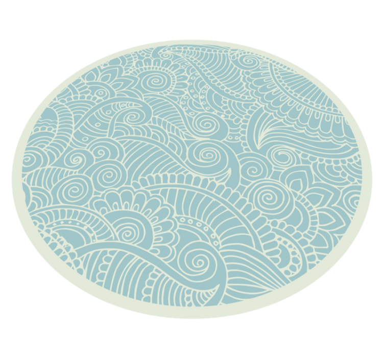 Draaiende mandala vinyl tapijt mandala - TenStickers