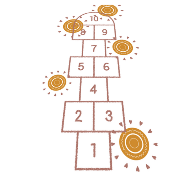 Hinkelspel speeltuin vinyl tapijt spel - TenStickers