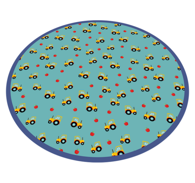 Speels tractormotief vinyl tapijt kind - TenStickers