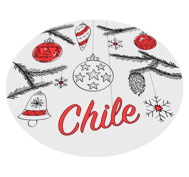 Chili kerstversiering vinyl tapijt kerstmis - TenStickers