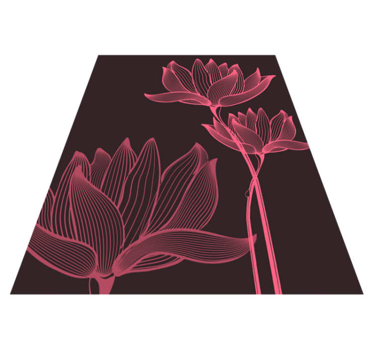 Bloemencontrast vinyl tapijt bloemen en planten - TenStickers