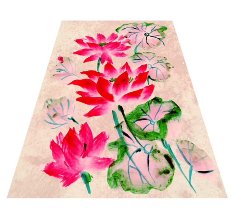 Elegante bloemenbloesems vinyl tapijt bloemen en planten - TenStickers