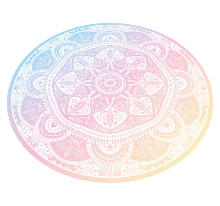 Verloopmandala vinyl tapijt mandala - TenStickers