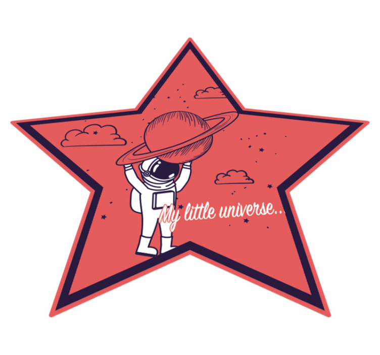 Astronaut sterrenonderzoeker vinyl tapijt kind - TenStickers