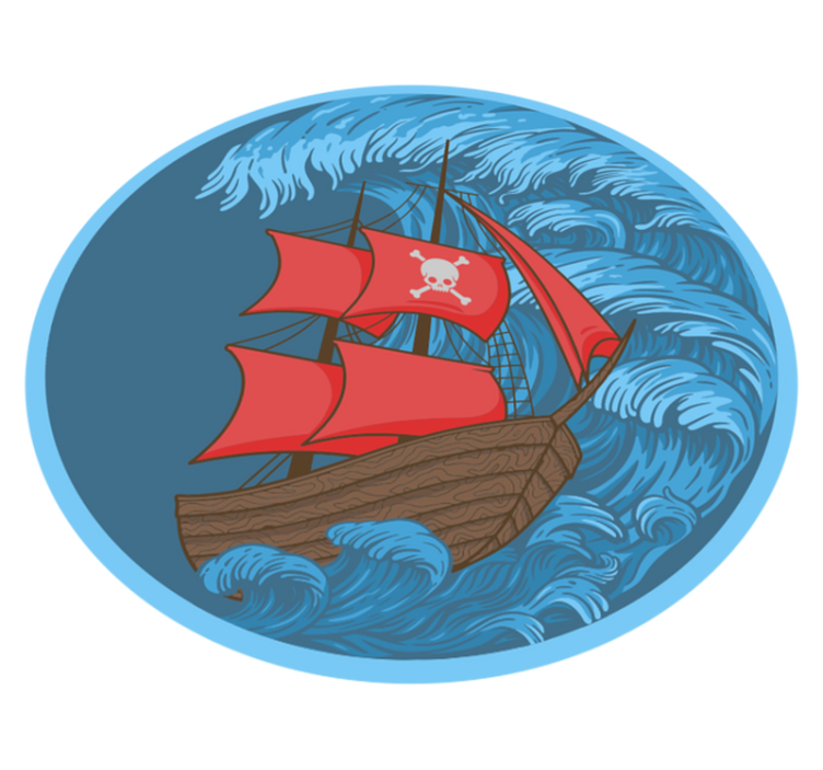 Piraten speeltijd vinyl tapijt spel - TenStickers