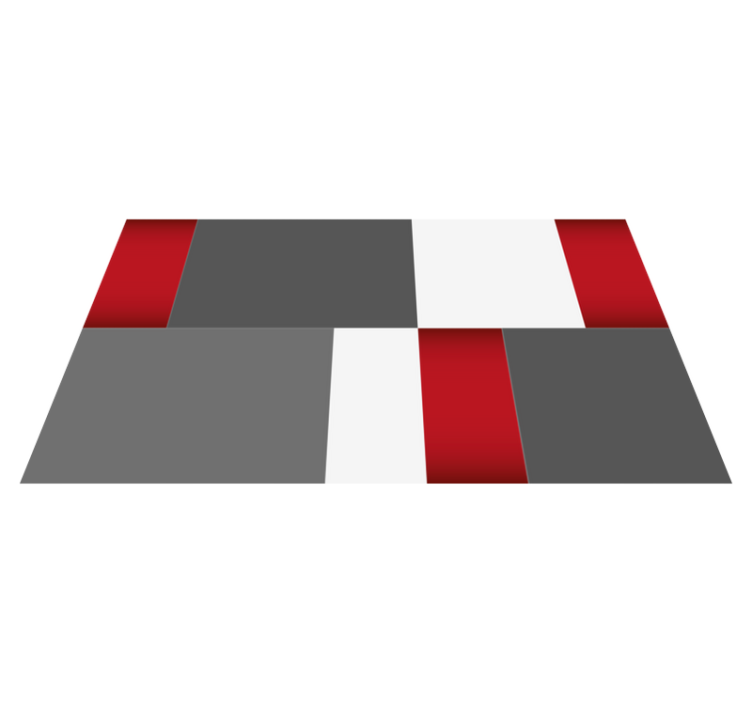 Minimalistische blokken vinyl tapijt minimalistisch - TenStickers