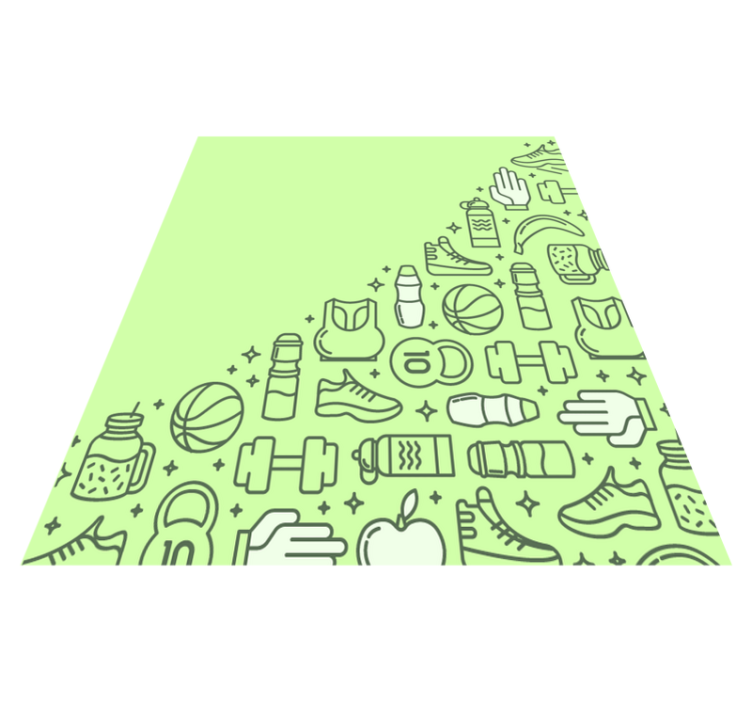 Fitnessparafernalia vinyl tapijt voor meer kinderen - TenStickers