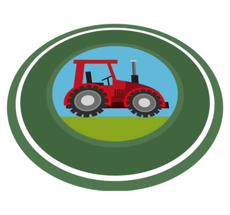 Tractor speeltuin vinyl tapijt kind - TenStickers