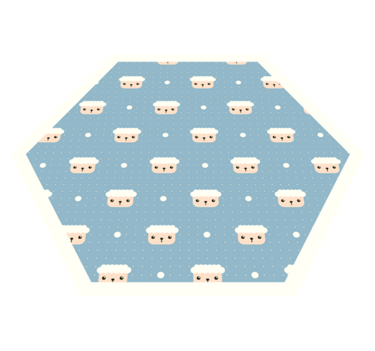 Schapen patroon vinyl tapijt baby - TenStickers