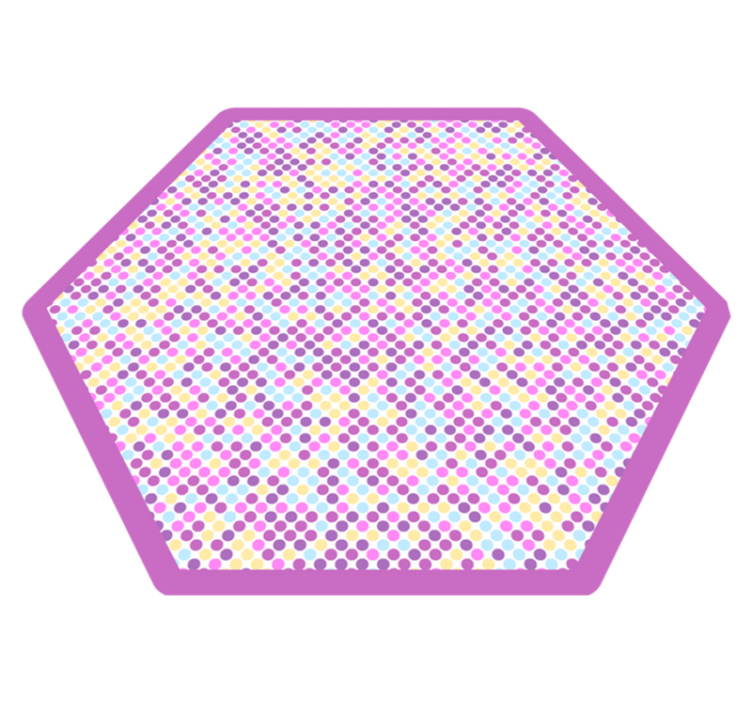 Stippen zeshoek vinyl tapijt voor meer kinderen - TenStickers
