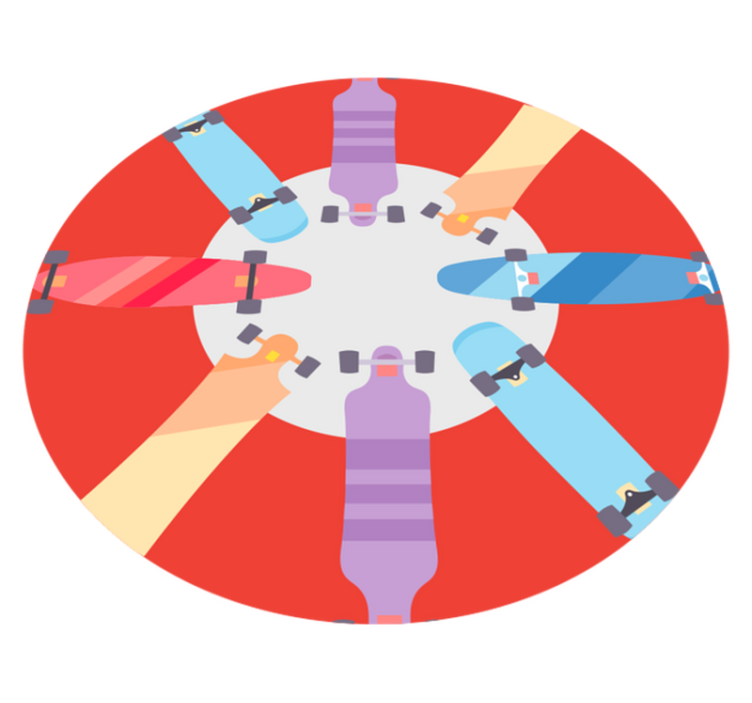 Circulair bordspel vinyl tapijt spel - TenStickers