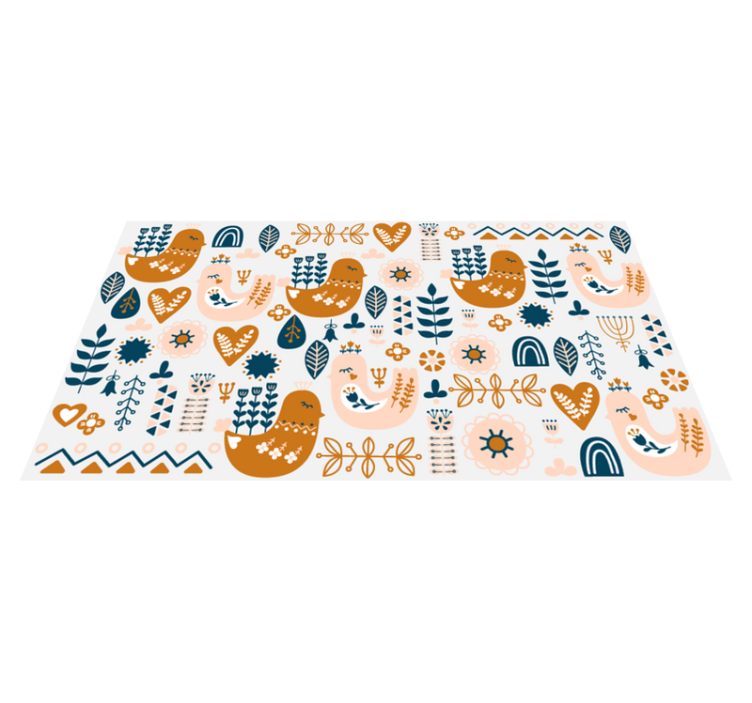 Speelse kinderkamerpatronen vinyl tapijt kind - TenStickers