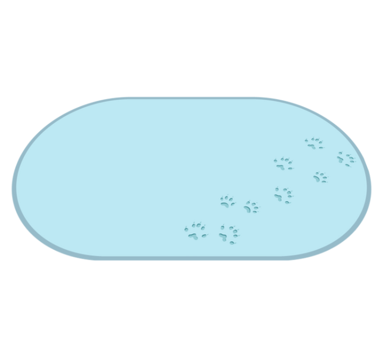 Pootafdruksporen dieren vinyl tapijt - TenStickers