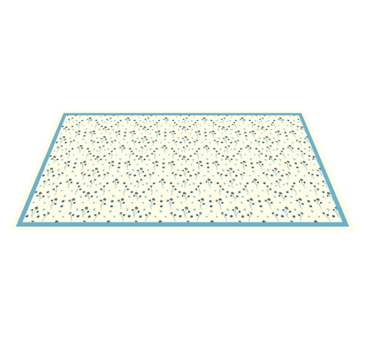 Subtiel botanisch motief vinyl tapijt slaapkamer - TenStickers