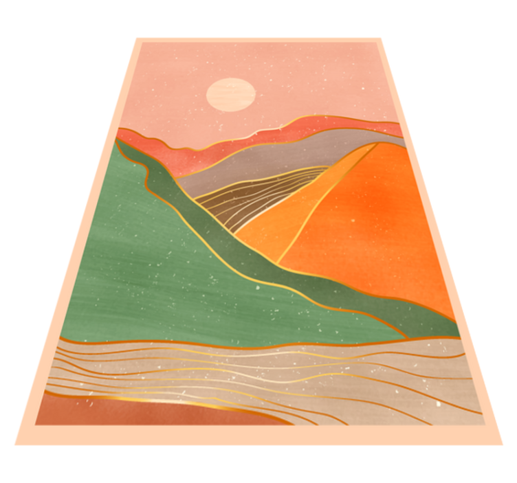 Abstract berglandschap vinyl tapijt modern - TenStickers