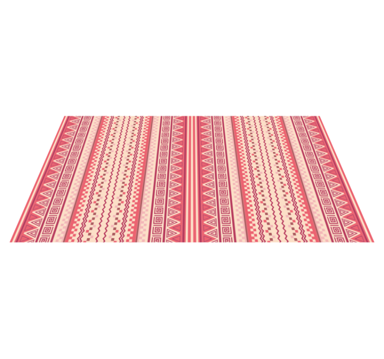 Roze gestreepte kilim etnisch vinyl tapijt - TenStickers