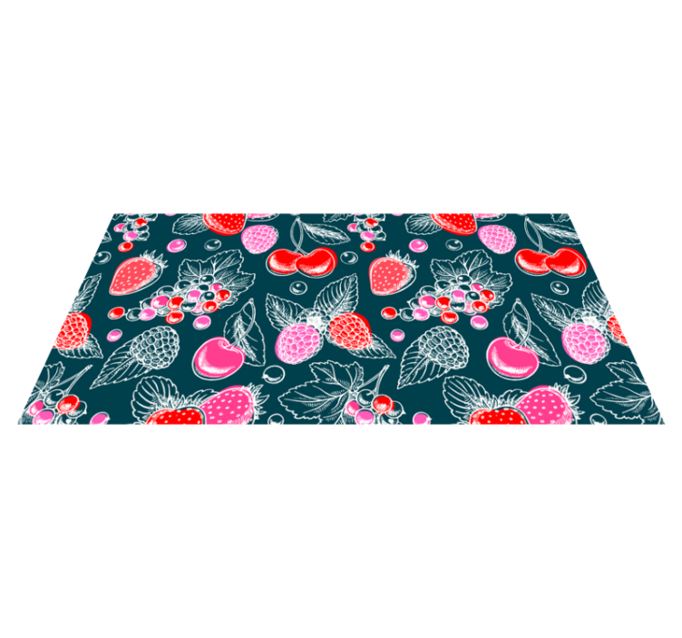 Illustratie van een fruitreeks vinyl vloerkleed keuken - TenStickers