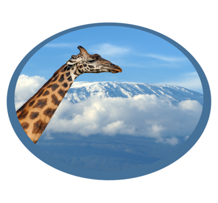 Giraffe majestueus uitzicht dieren vinyl tapijt - TenStickers