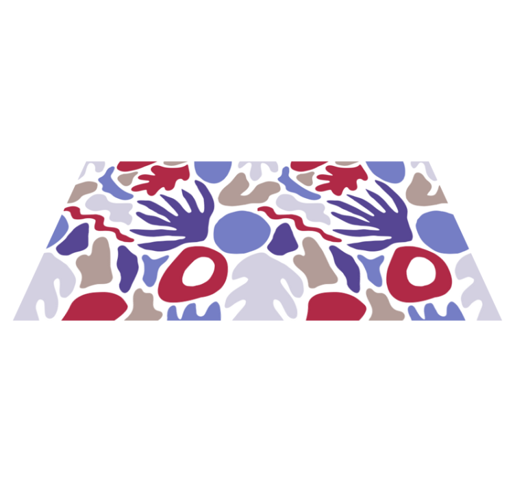 Abstract vormpatroon vinyl tapijt minimalistisch - TenStickers