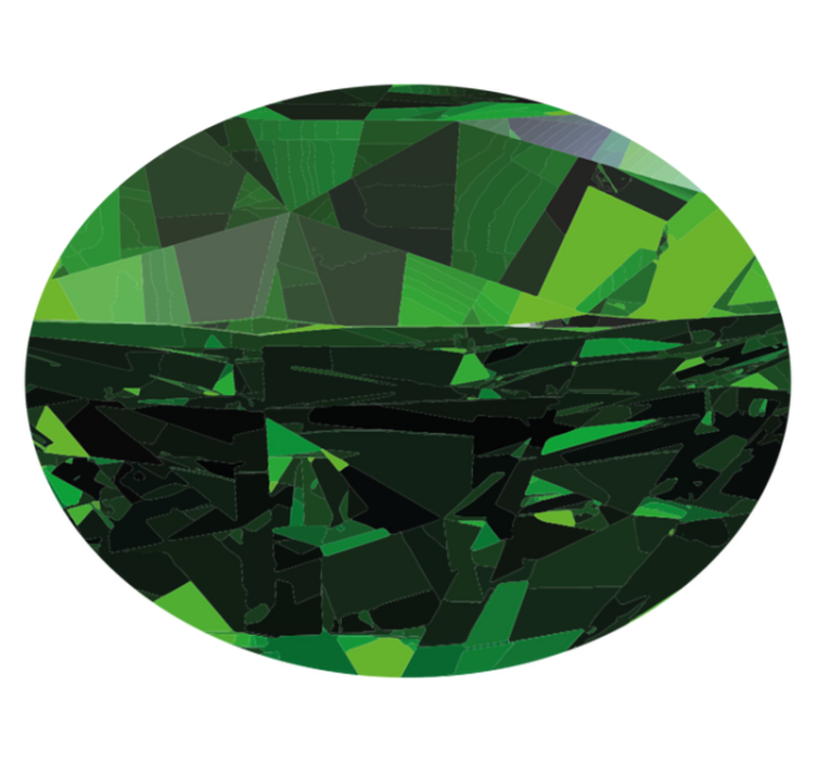 Geometrische groene facetten vinyl tapijt met textuur - TenStickers