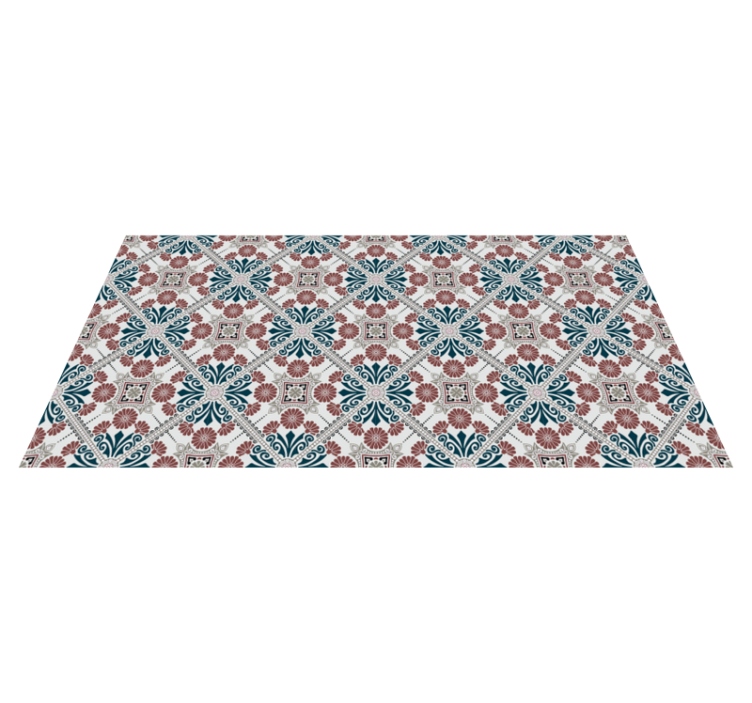 Botanische opstelling vinyl tapijt tegels - TenStickers