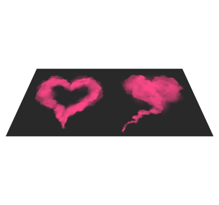 Roze hartwaas vinyl tapijt slaapkamer - TenStickers