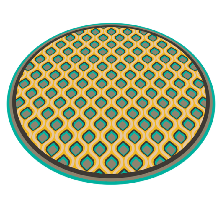 Modern mid-century patroon vinyl vloerkleed keuken - TenStickers