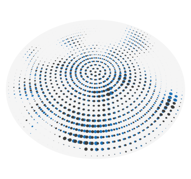 Rond vlekmotief vinyl tapijt geometrisch - TenStickers